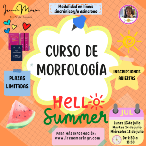 Curso de morfología - 13, 14 y 15 de julio de 2026