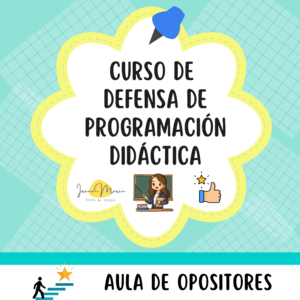 Curso Defensa de la programación didáctica - 3, 10 y 17 de mayo de 2027