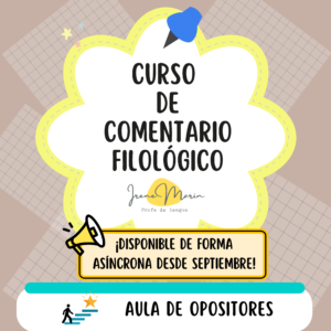 Curso Comentario de texto filológico (Asíncrono, a tu ritmo)